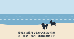 愛犬との旅行で気をつけたい注意点｜移動・宿泊・体調管理ガイド