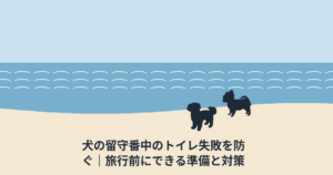 犬の留守番中のトイレ失敗を防ぐ｜旅行前にできる準備と対策