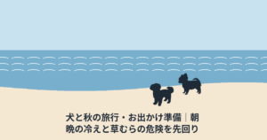 犬と秋の旅行・お出かけ準備｜朝晩の冷えと草むらの危険を先回り